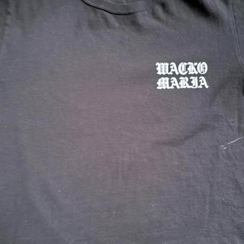 Black Macao Maria T-shirt with white stylized text #macromaria #streetwear