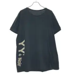 YOHJI YAMAMOTO +NOIR ヨウジヤマモト プリュスノアール 20SS Black Cotton YY Noir T-Shirt Tシャツ NN-T23-088 ブラック 2