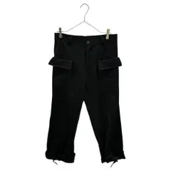 YOHJI YAMAMOTO+NOIR(ヨウジヤマモトプリュスノアール) Wool Gabardine Parachute Pants ウール ギャバジン パラシュート パンツ NU-P03-100 3(L程度) ブラック