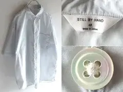 STILL BY HAND スティルバイハンド 2024SS 半袖 コットン ラグラン サドルスリーブ シャツ 48 ライトブルー 水色 日本製