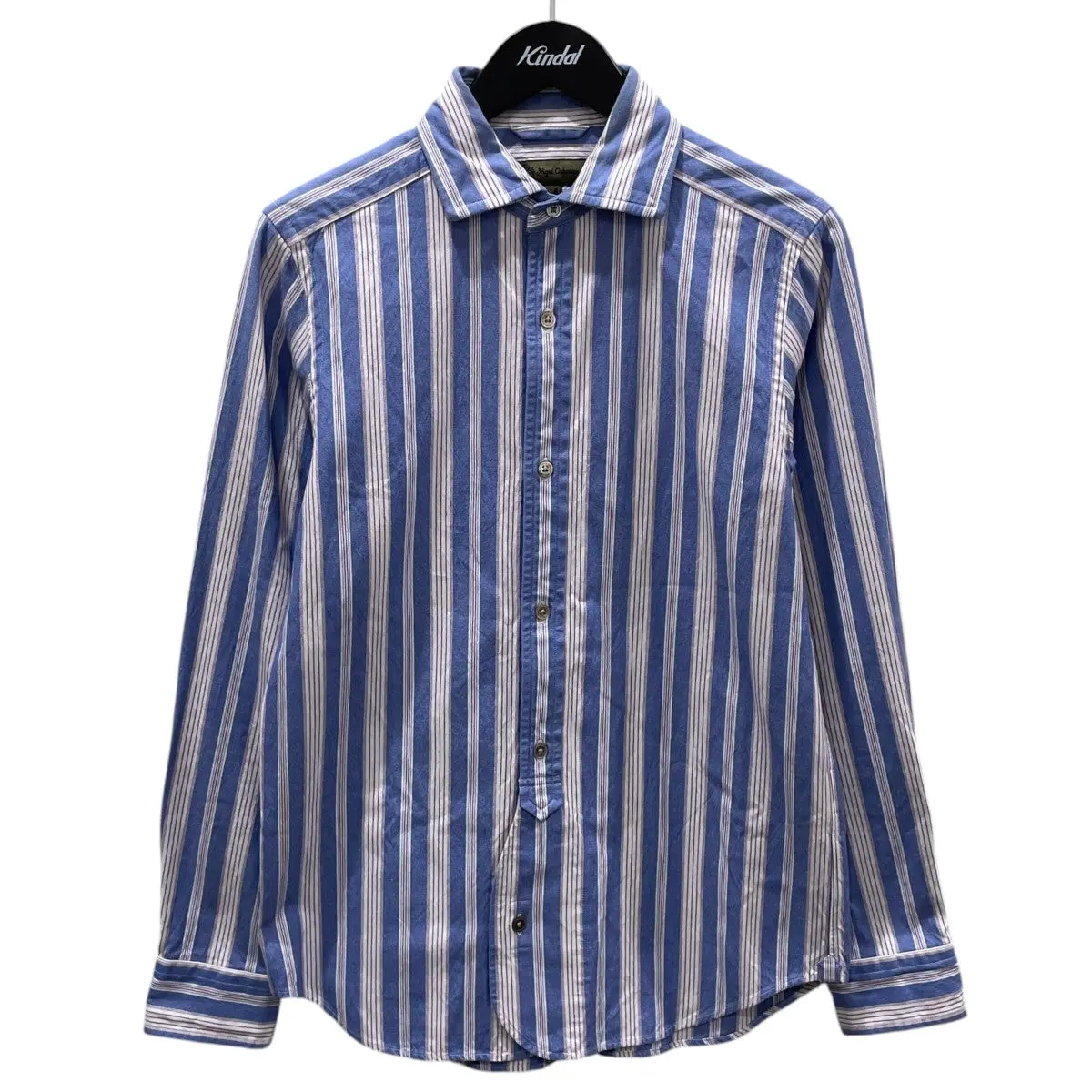 ストライプ柄シャツ BRITISH OFFICERS SHIRT OX ブリティッシュ オフィサーズ シャツ オックス 80350010003
