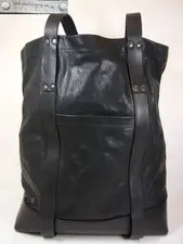 Luxury BUTTERO leather tote bag black BAG bag Buttero