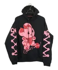 CHOPOVA LOWENA Black XL Mens Printed Pullover Hoodie, Recycled Cotton, Used