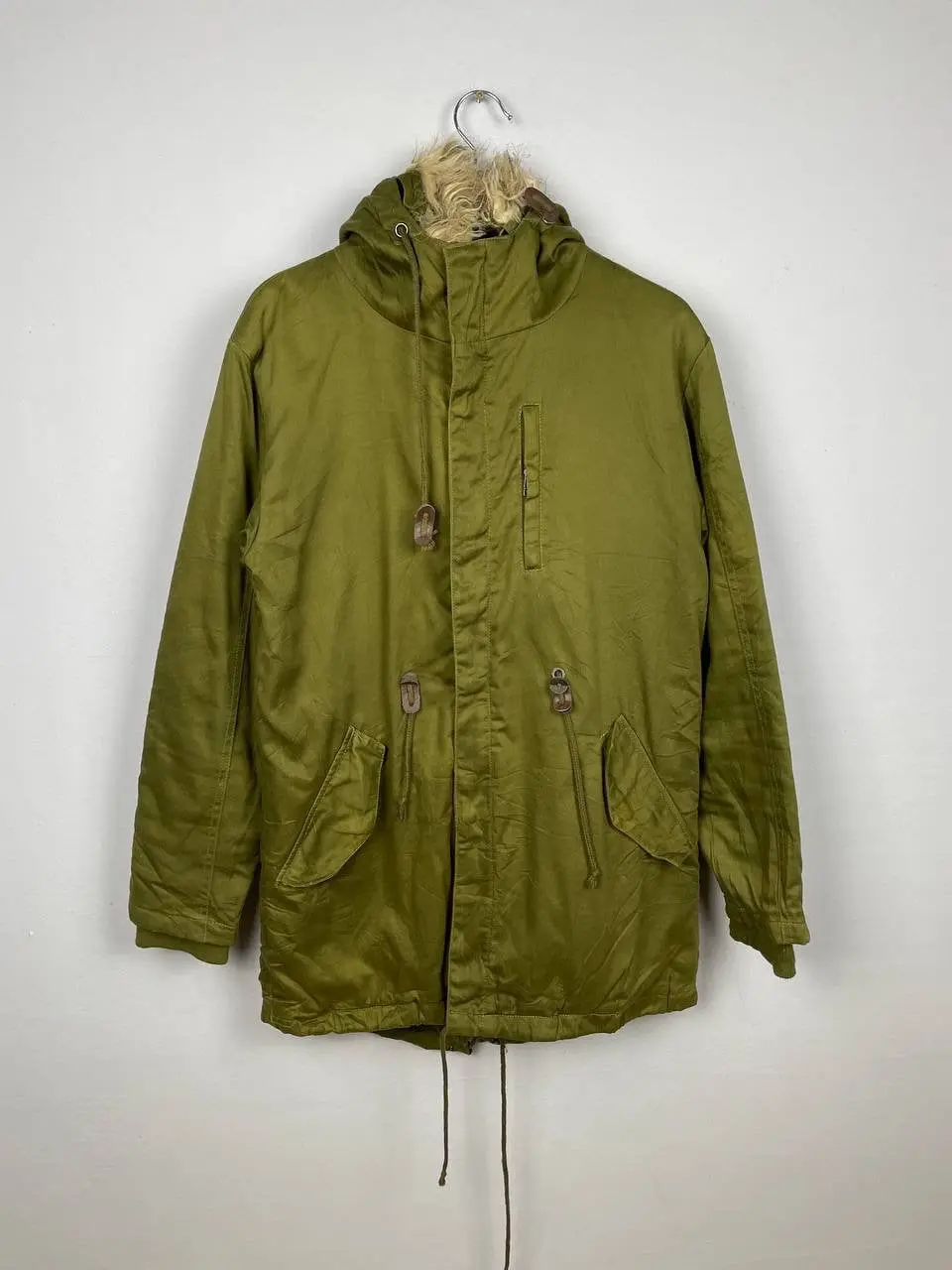 Japanese Brand Clone Devgru  Parka Jacket Large Vintage Clone Devgru Japan Parkas Windbreaker Hoodie Utility Jacket Green Size L