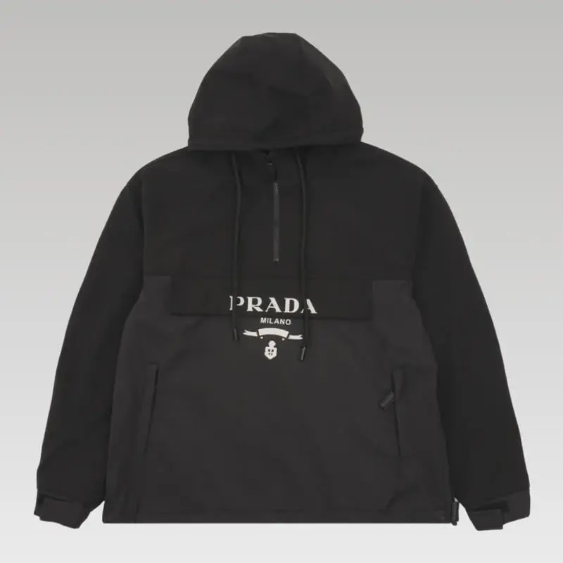Hoodie Prada Black Milano Logo 1.1 SUVENIR