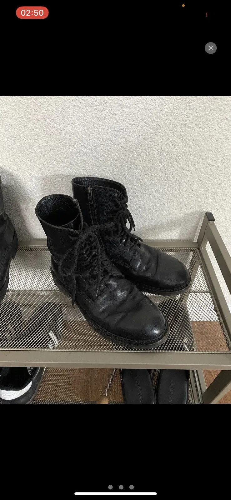 Ann Demeulemeester zip combat boots