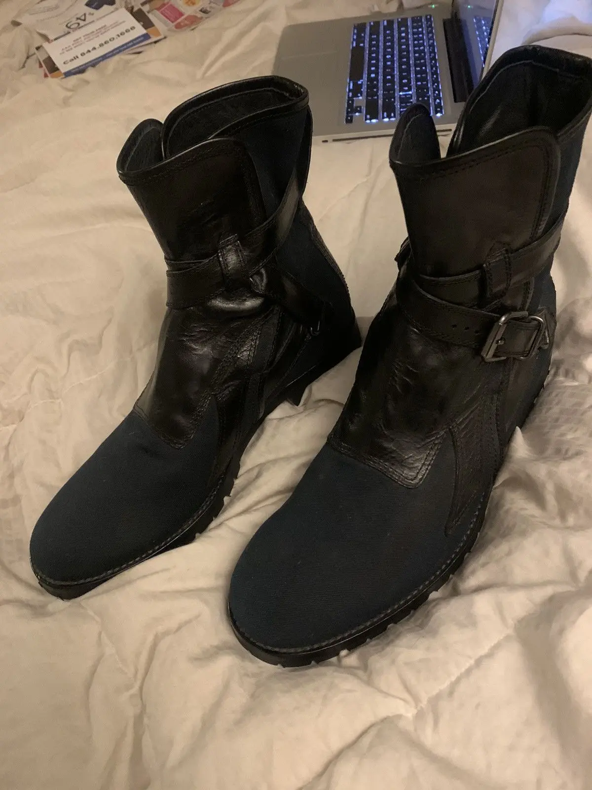Giuliano Fujiwara Leather/Canvas boots