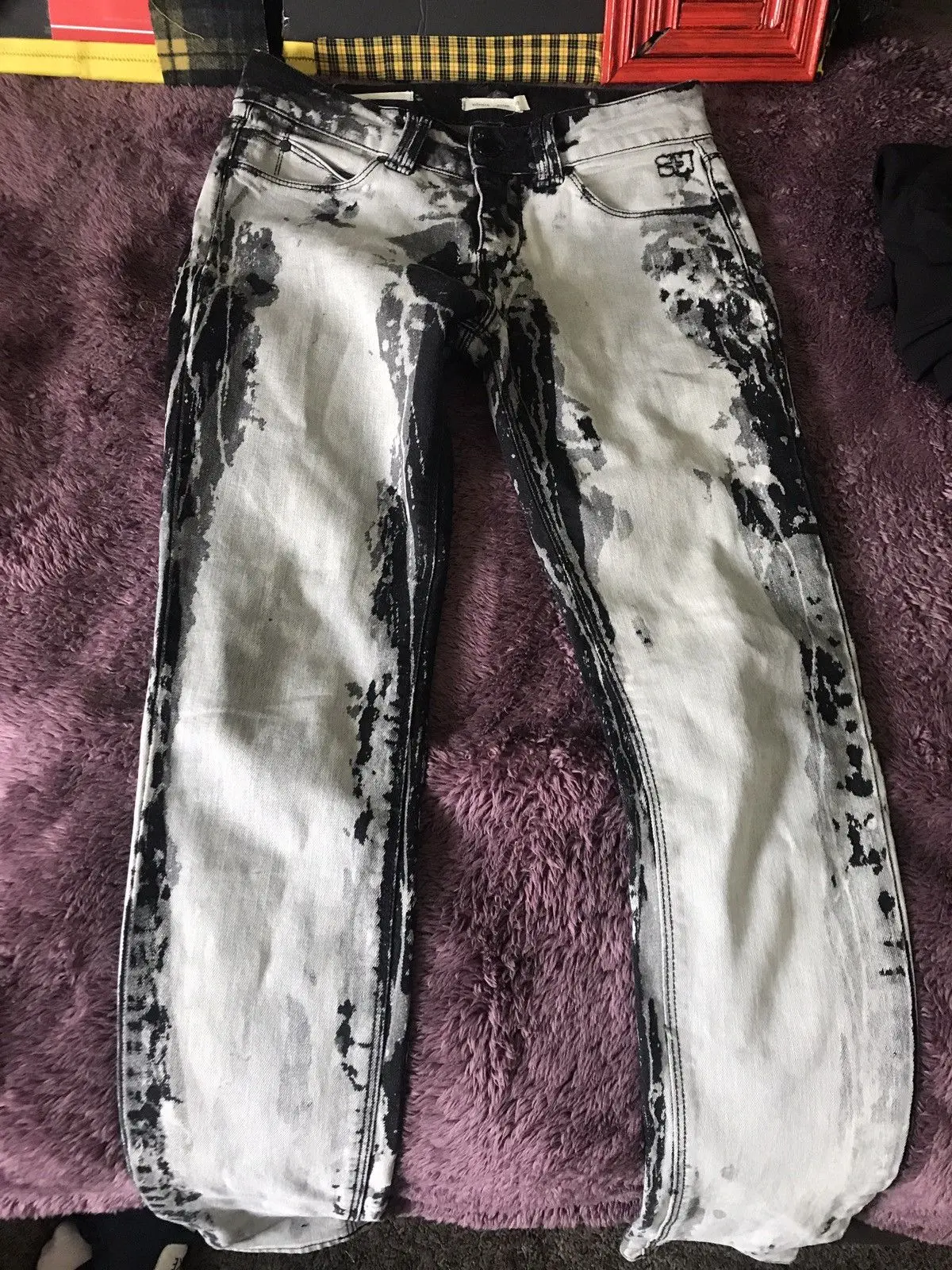 Acid Wash Gray Denim