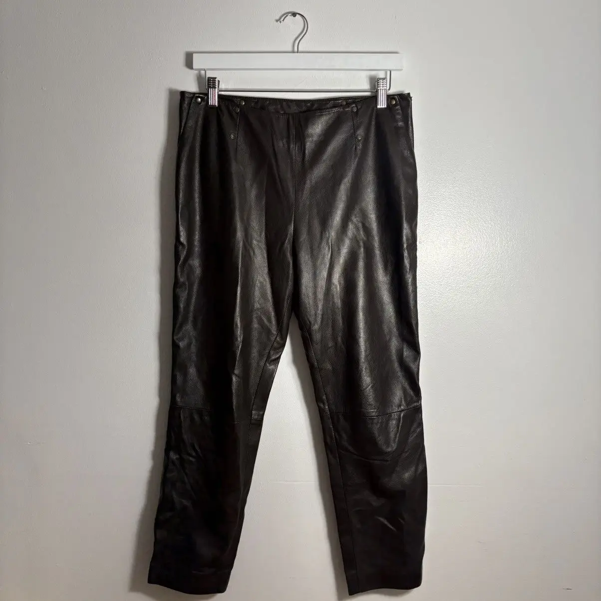 A.F. Vandevorst Lambskin Leather Cropped Studded Pants