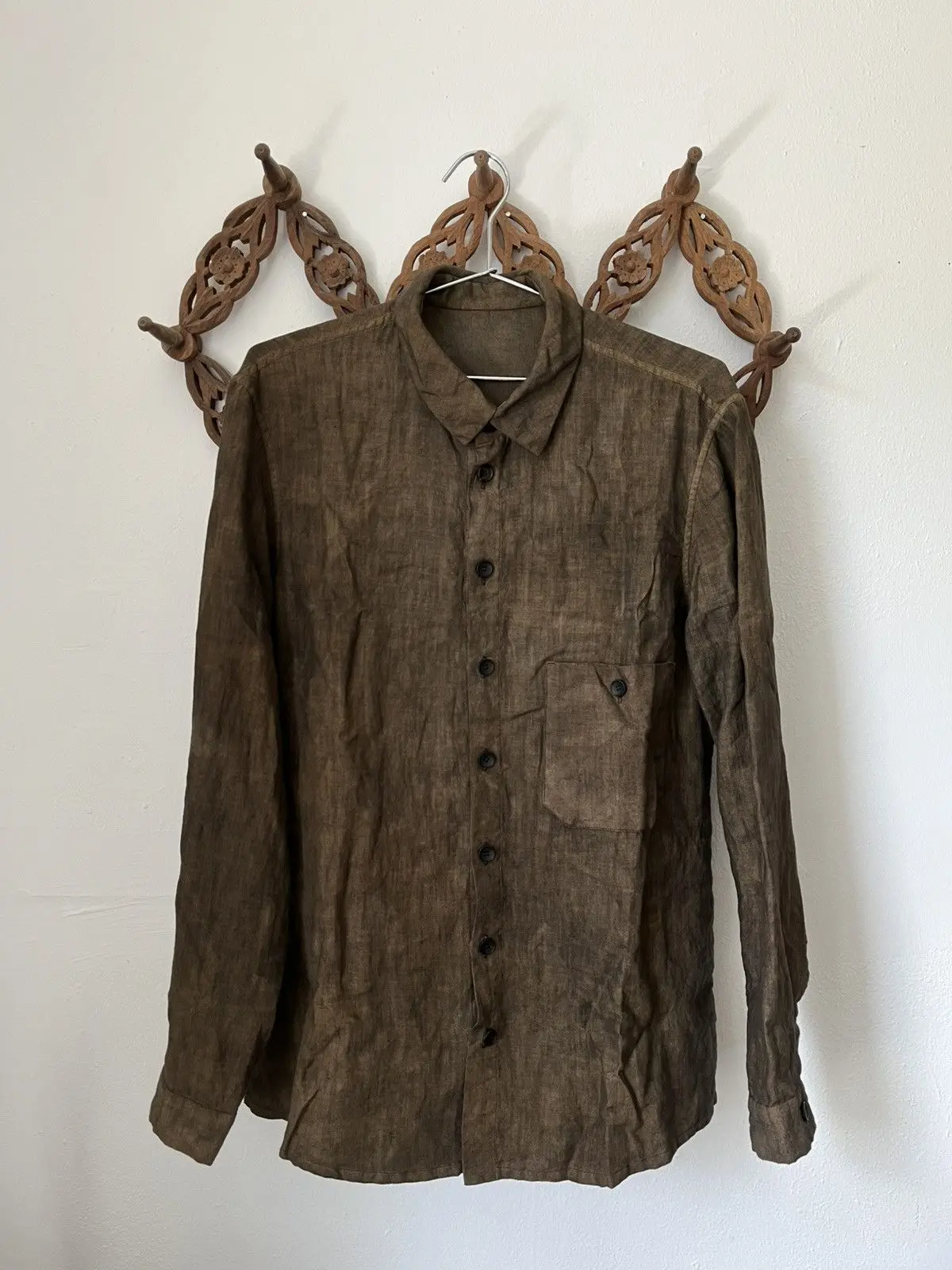 Biek Verstappen Brown Dye Fitted Shirt