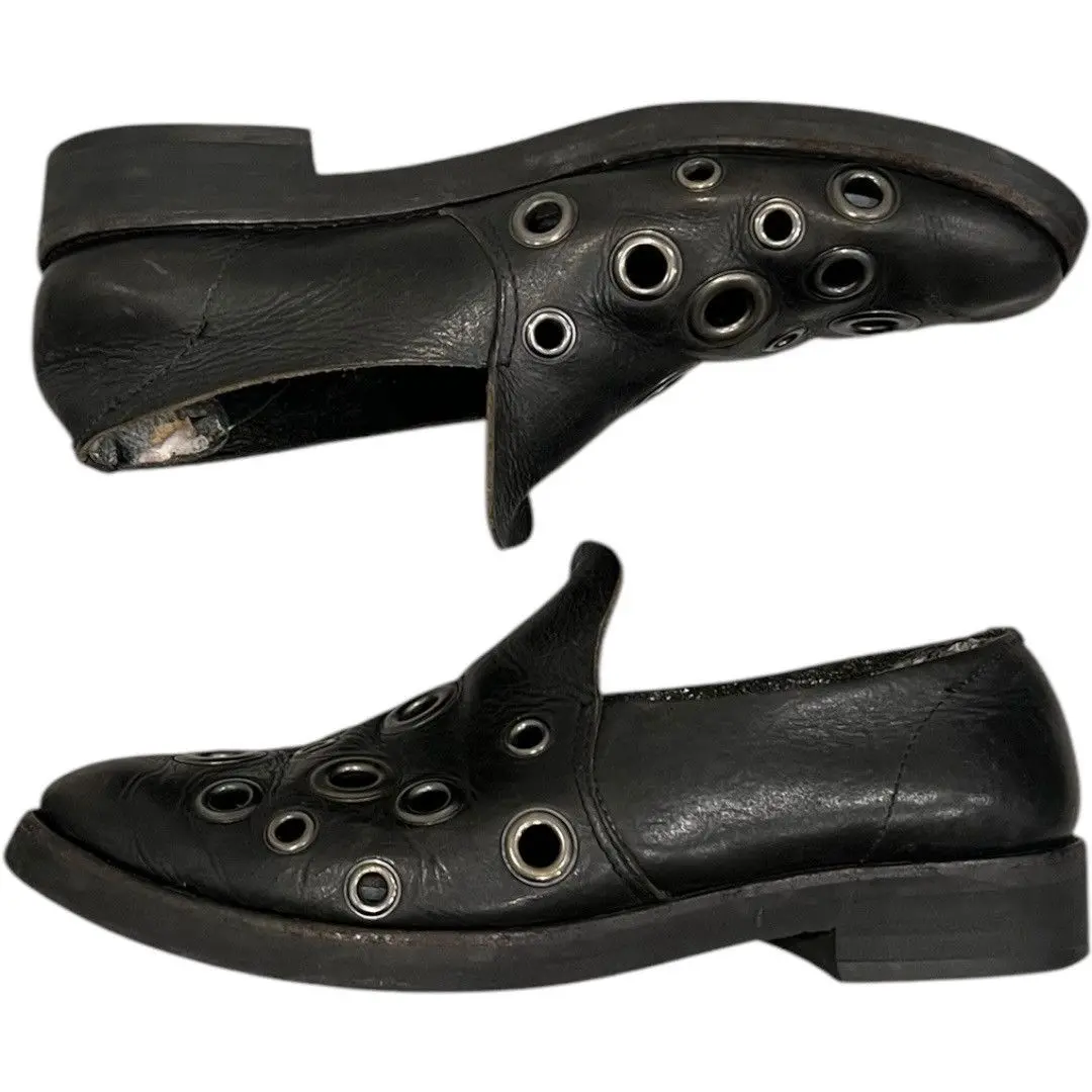 Isamu Katayama BACKLASH Italian Calf Shoulder Eyelet loafers