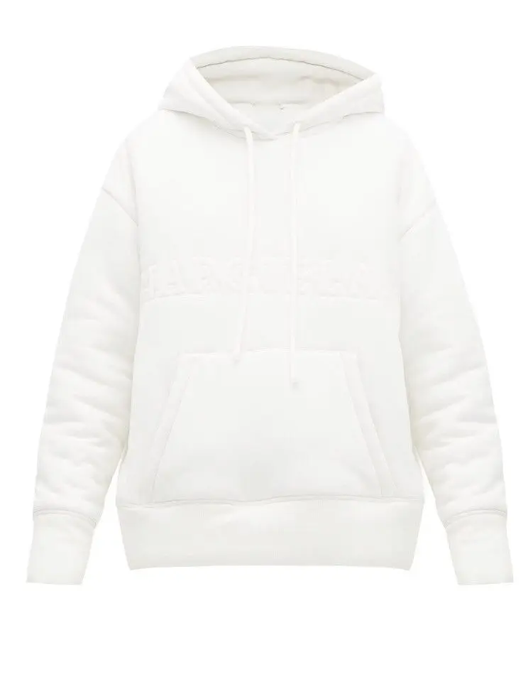 MM6 padded embossed oversized hoodie