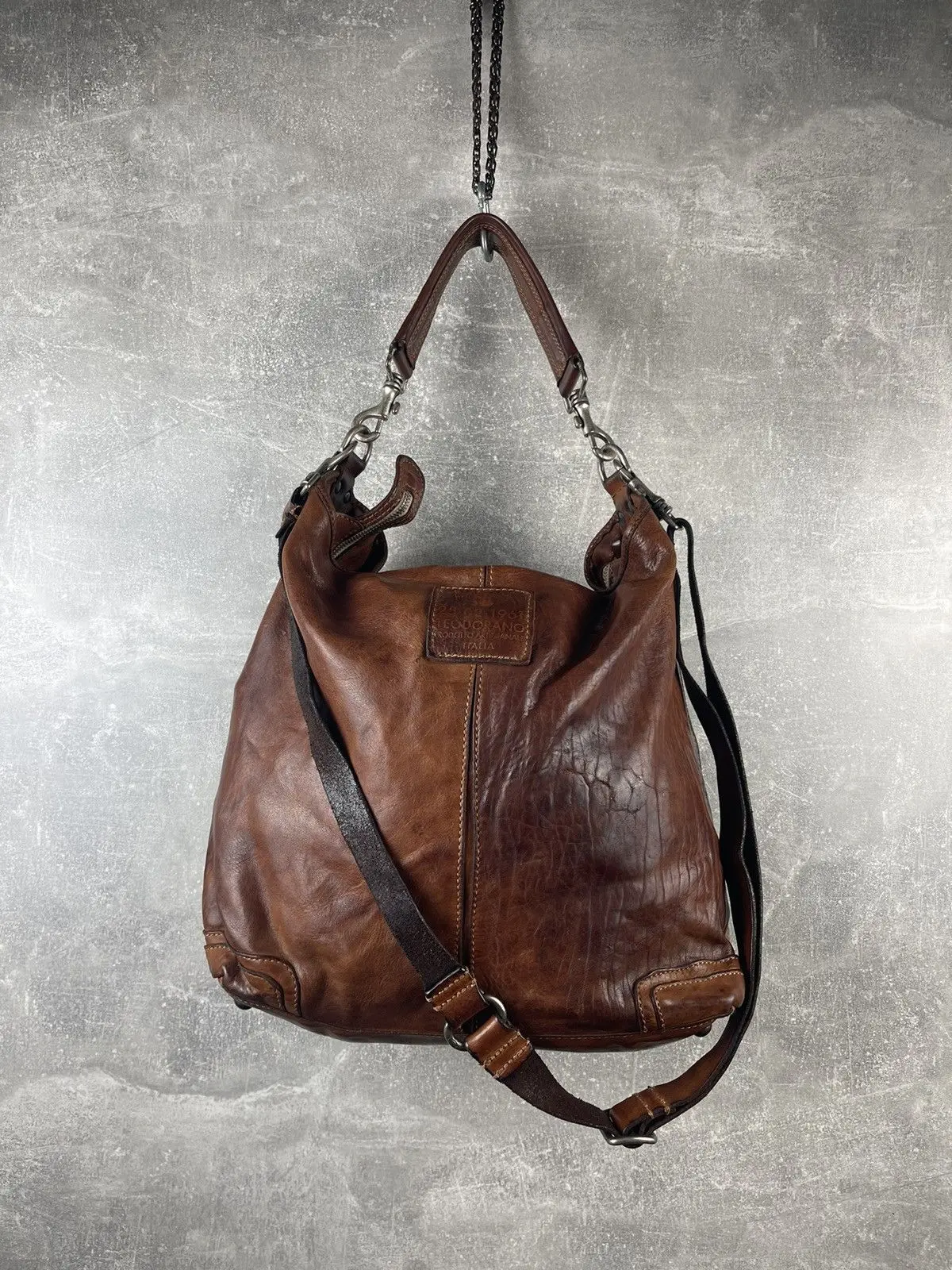 Campomaggi Teodorano Avant Garde Leather Tote Shoulder Bag