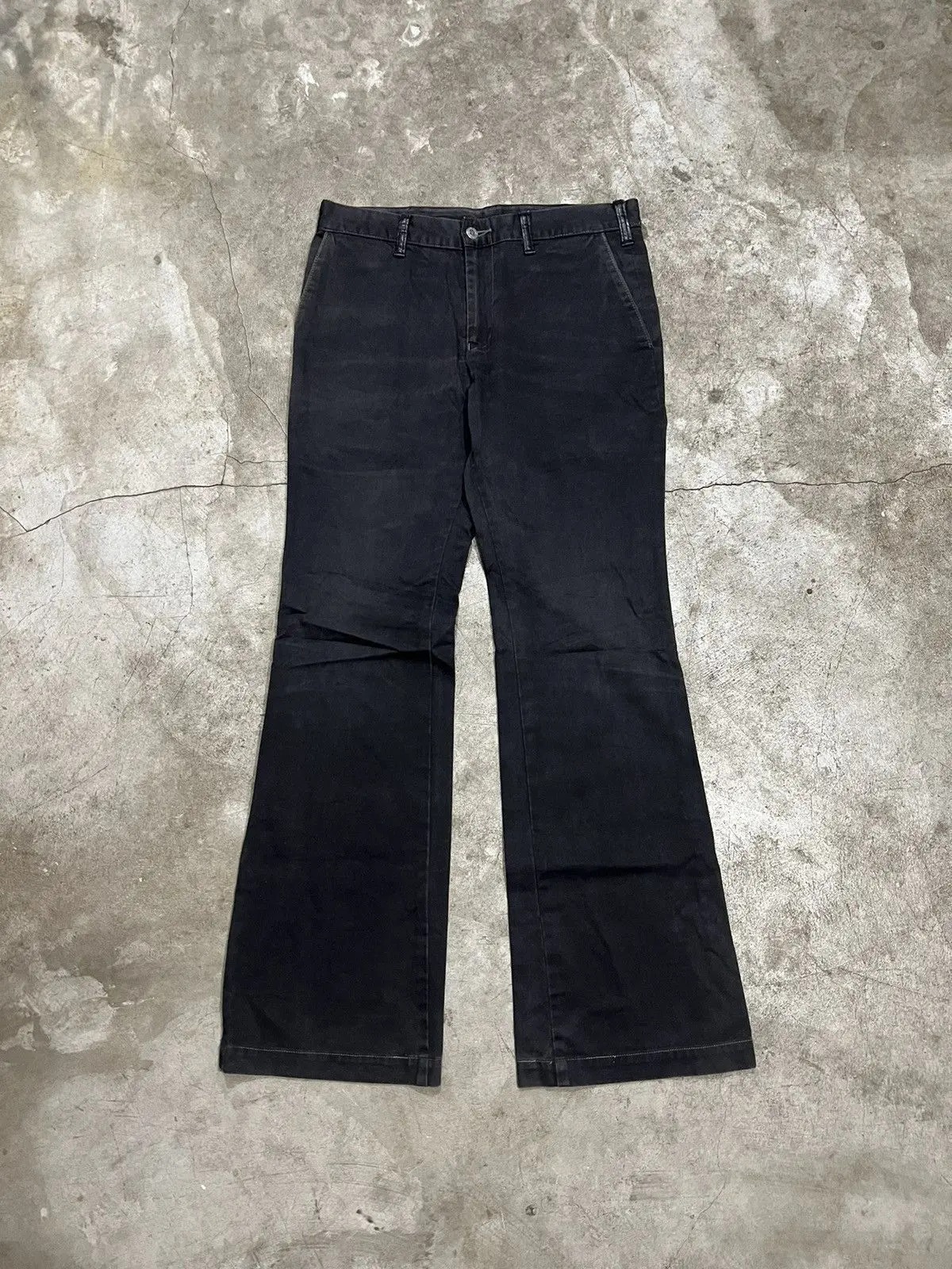 Archive Back Bone Japan DeerSkin Leather Accent Flared Pants