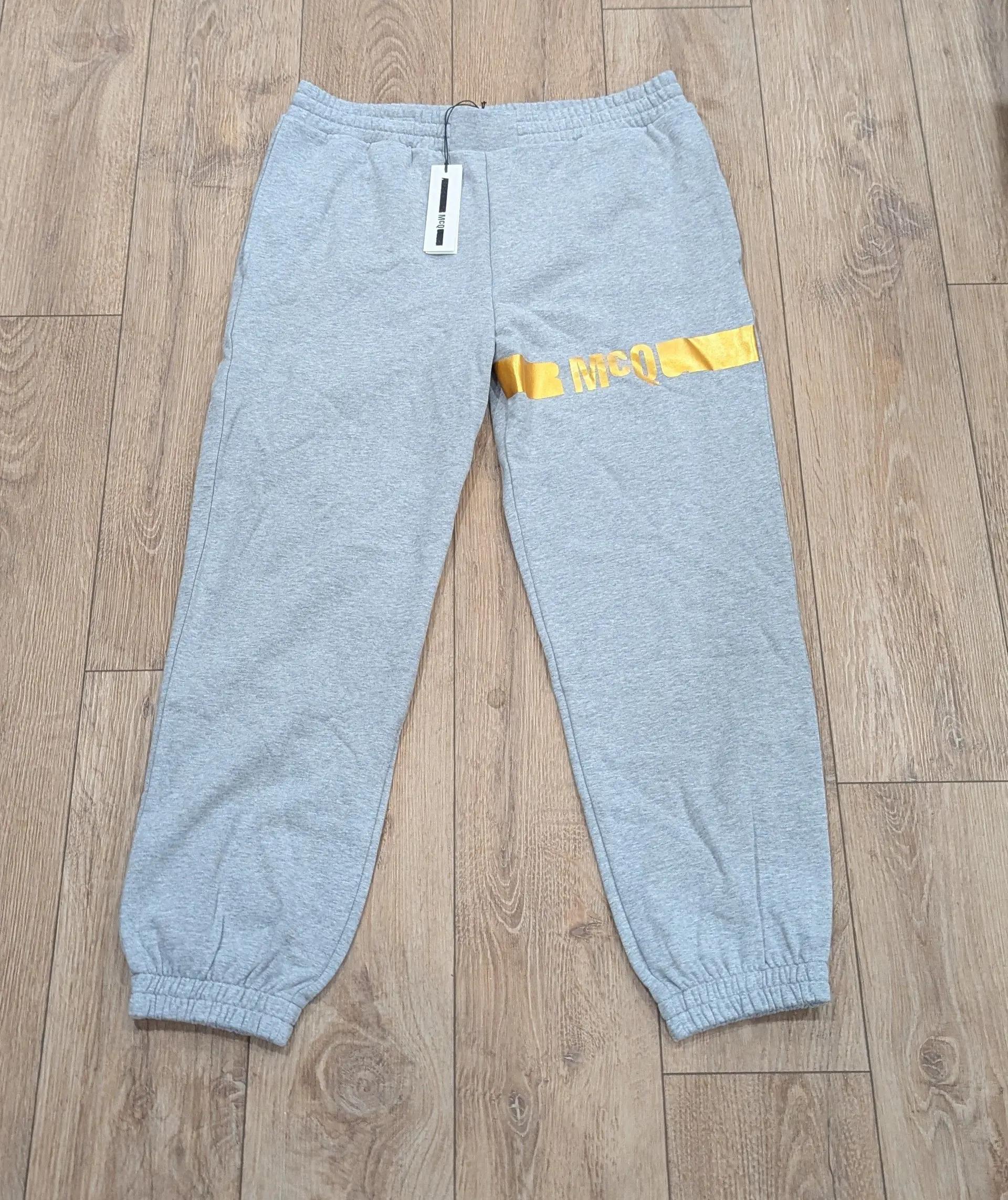 McQ Alexander McQueen Small Foil Logo Jogger Pants Gray XL