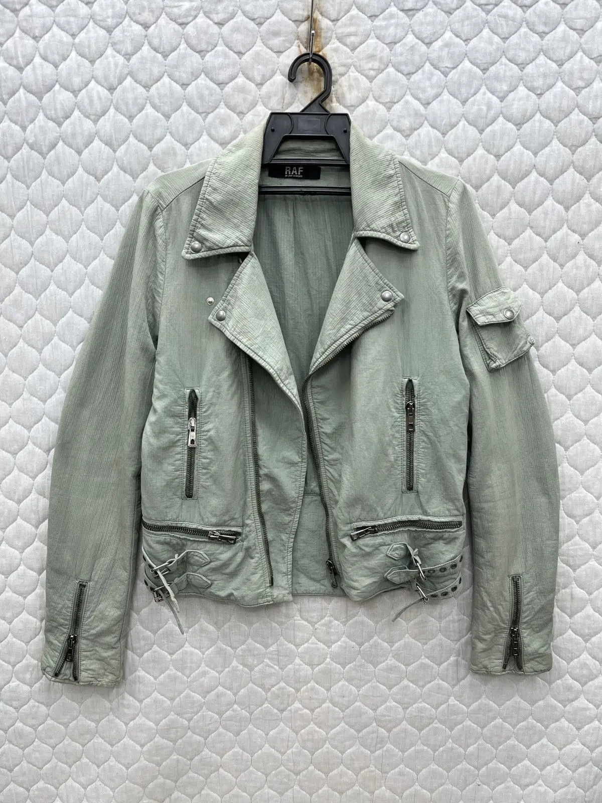 🔥🔥🔥ARCHIVE RAF BY RAF SIMONS SEERSUCKER BIKER JACKET