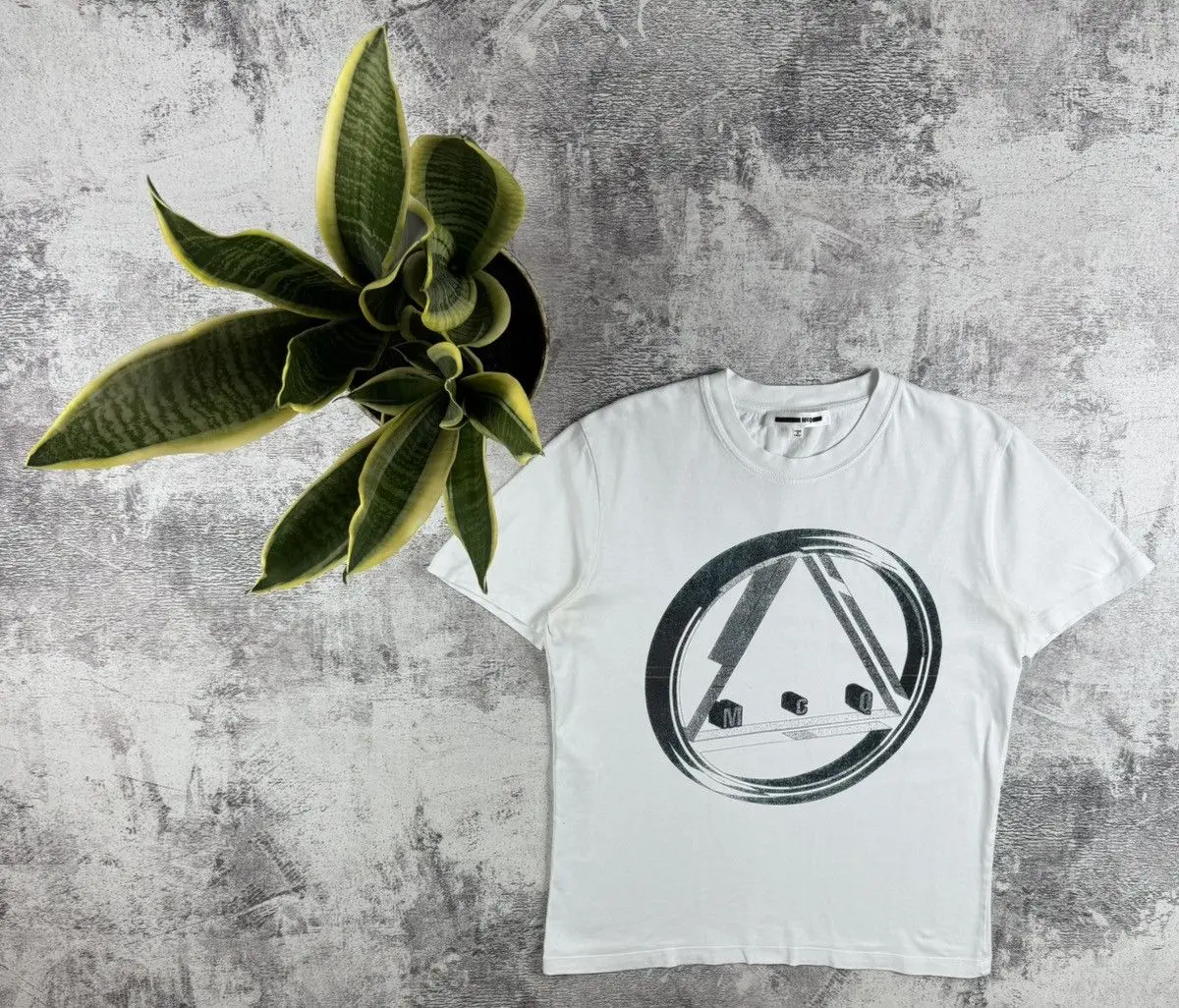 MCQ Alexander McQueen Icon Sphere Cotton Jersey T Shirt Tee