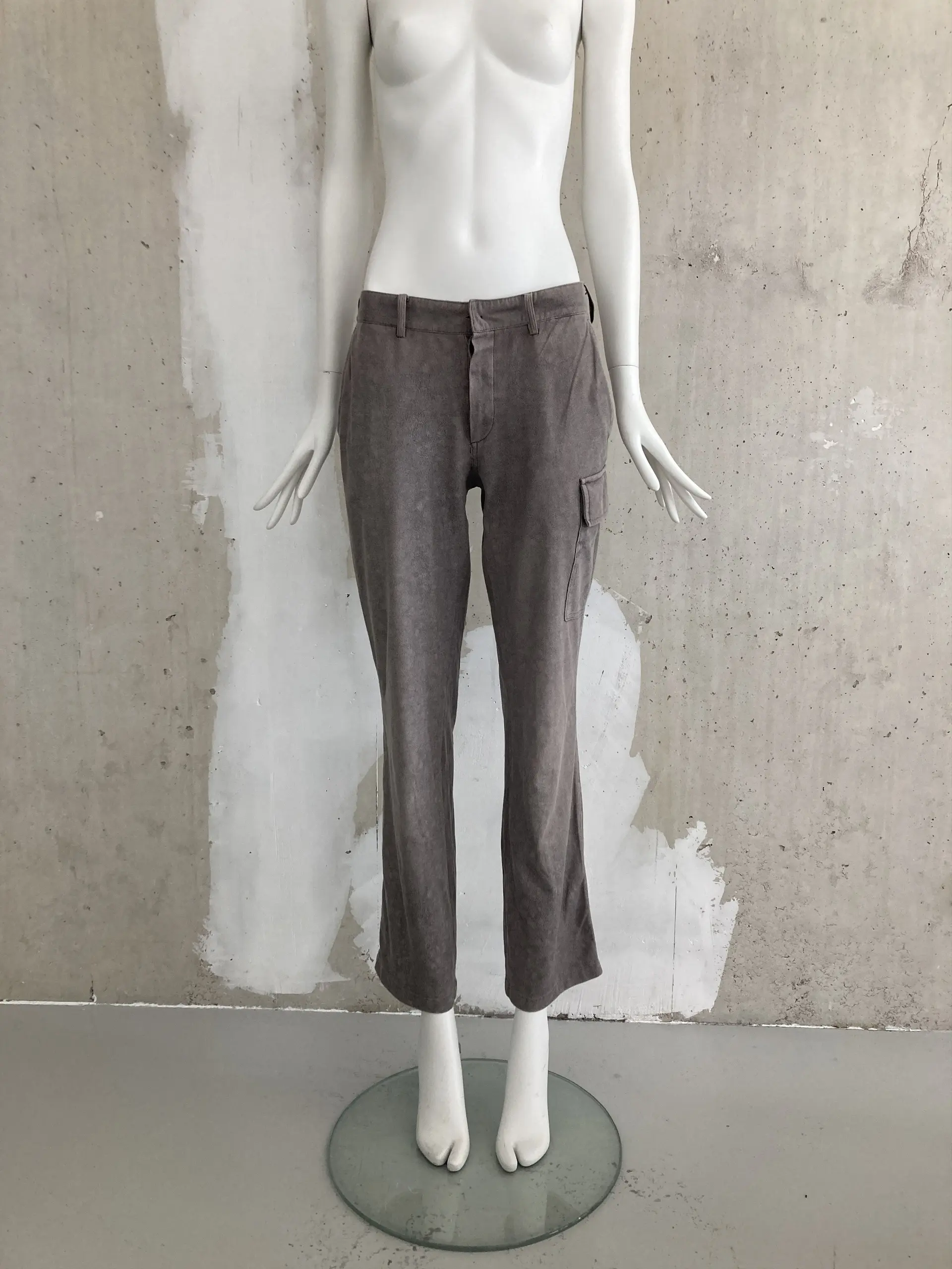 Fake Suede Cargo Pants