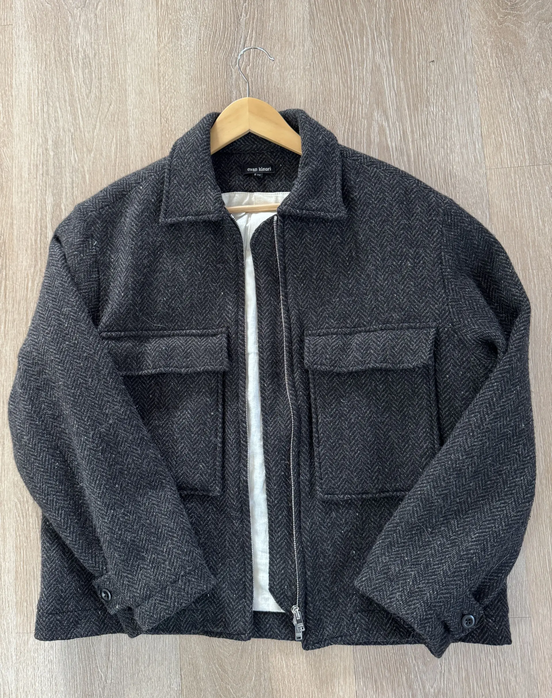 Wool zip jacket