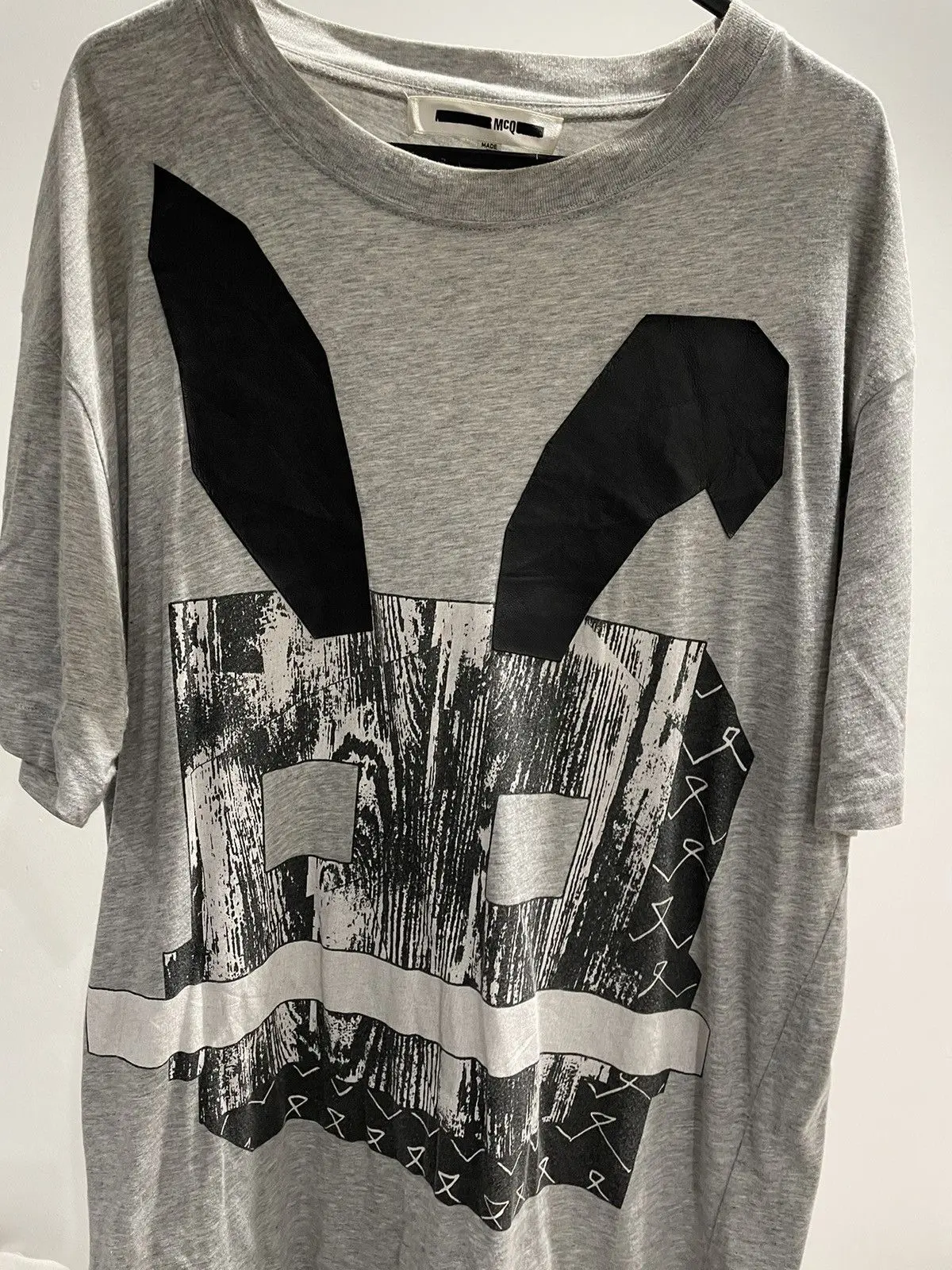 Alexander McQueen grey graphic short sleeve t shirt