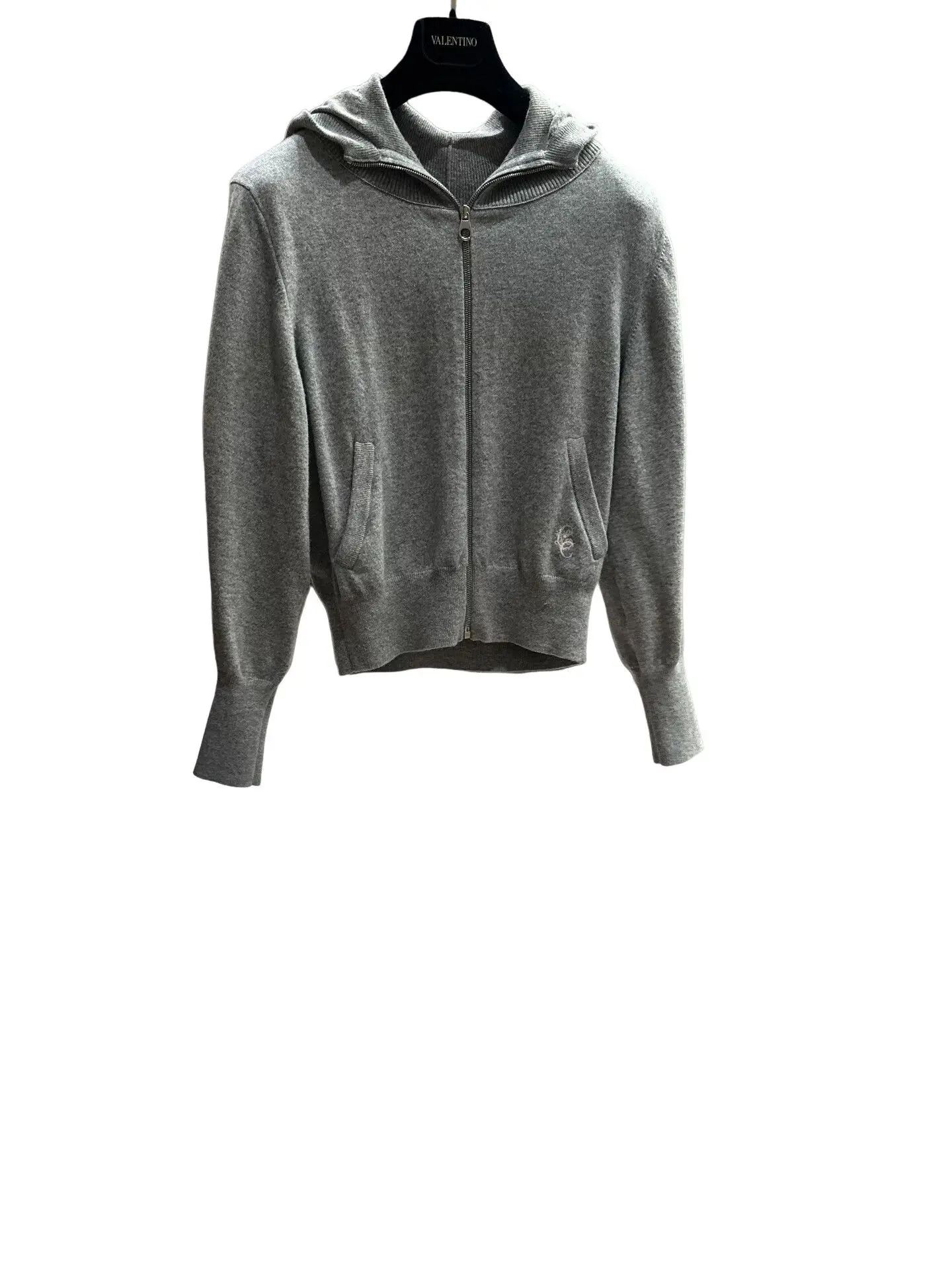 Chloe Embossed Logo Zip Up Hoodie Size XS