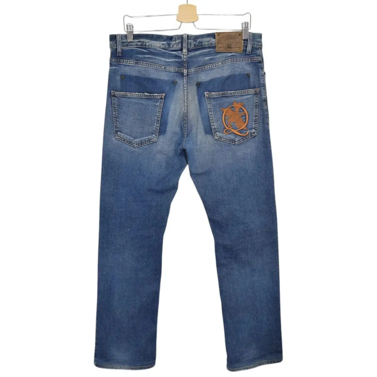 Distressed Pocket Embroidered Jeans Pants