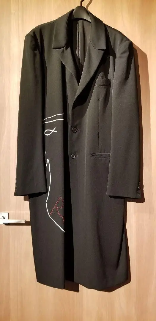 yohji yamamoto pour homme 22ss embroidered doctor jacket