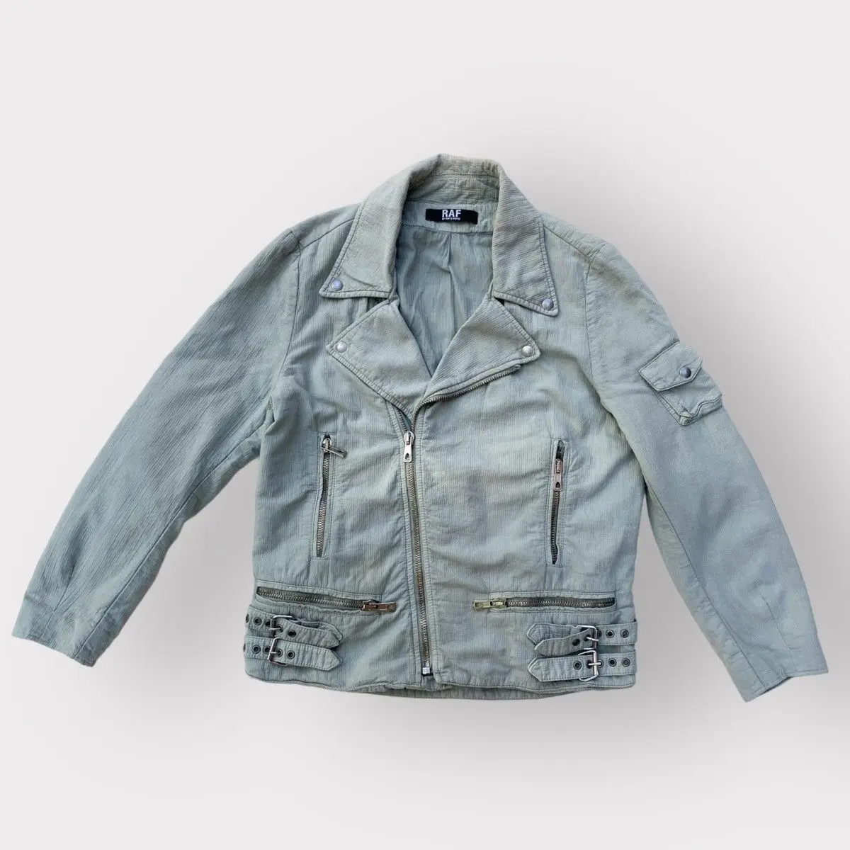 SS06 Seersucker Cotton Biker Jacket