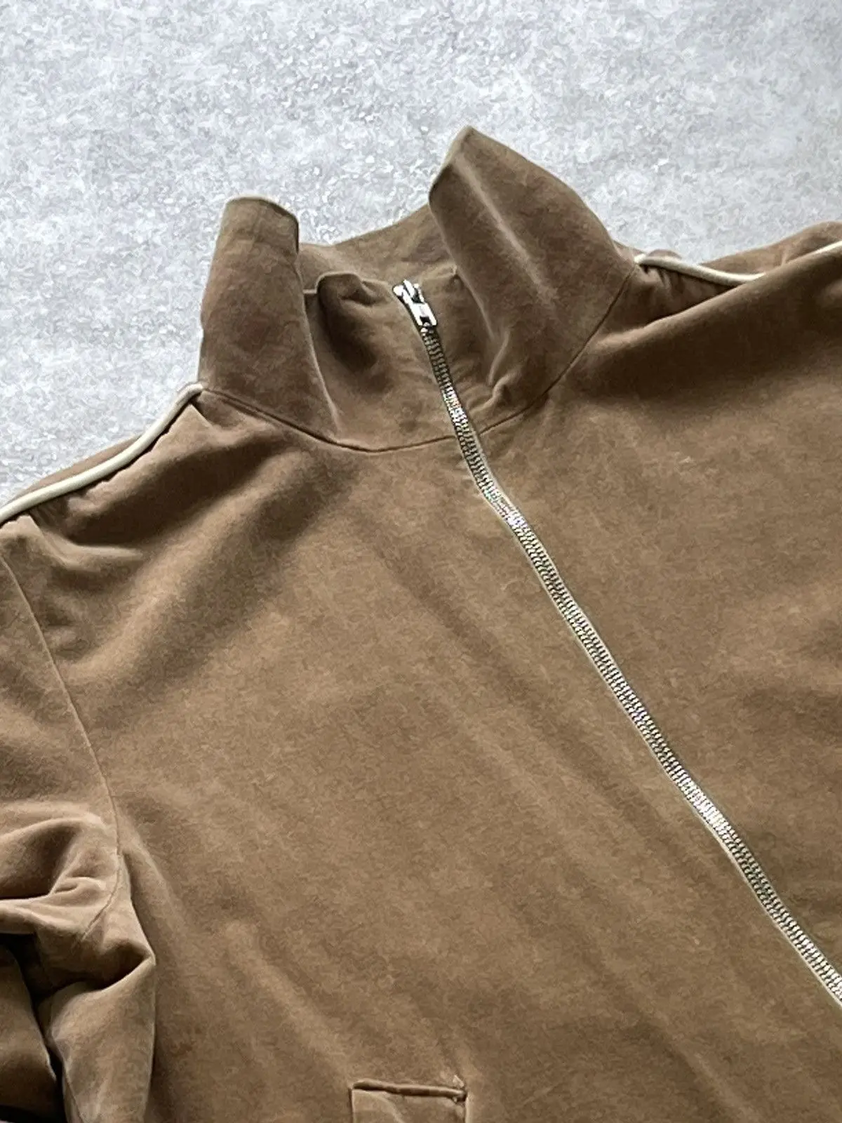 Camiel Fortgens Tan Velvet Track Jacket