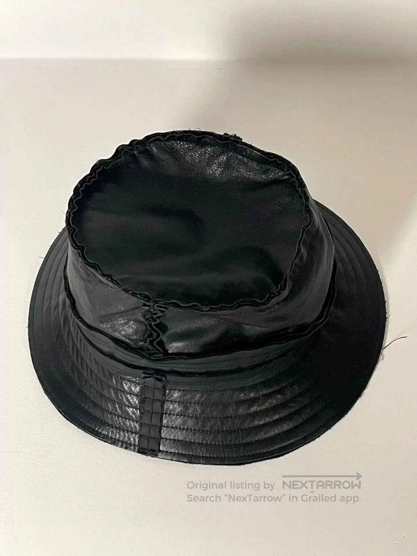 Comme Des Garcons Leather Fisherman Hat.