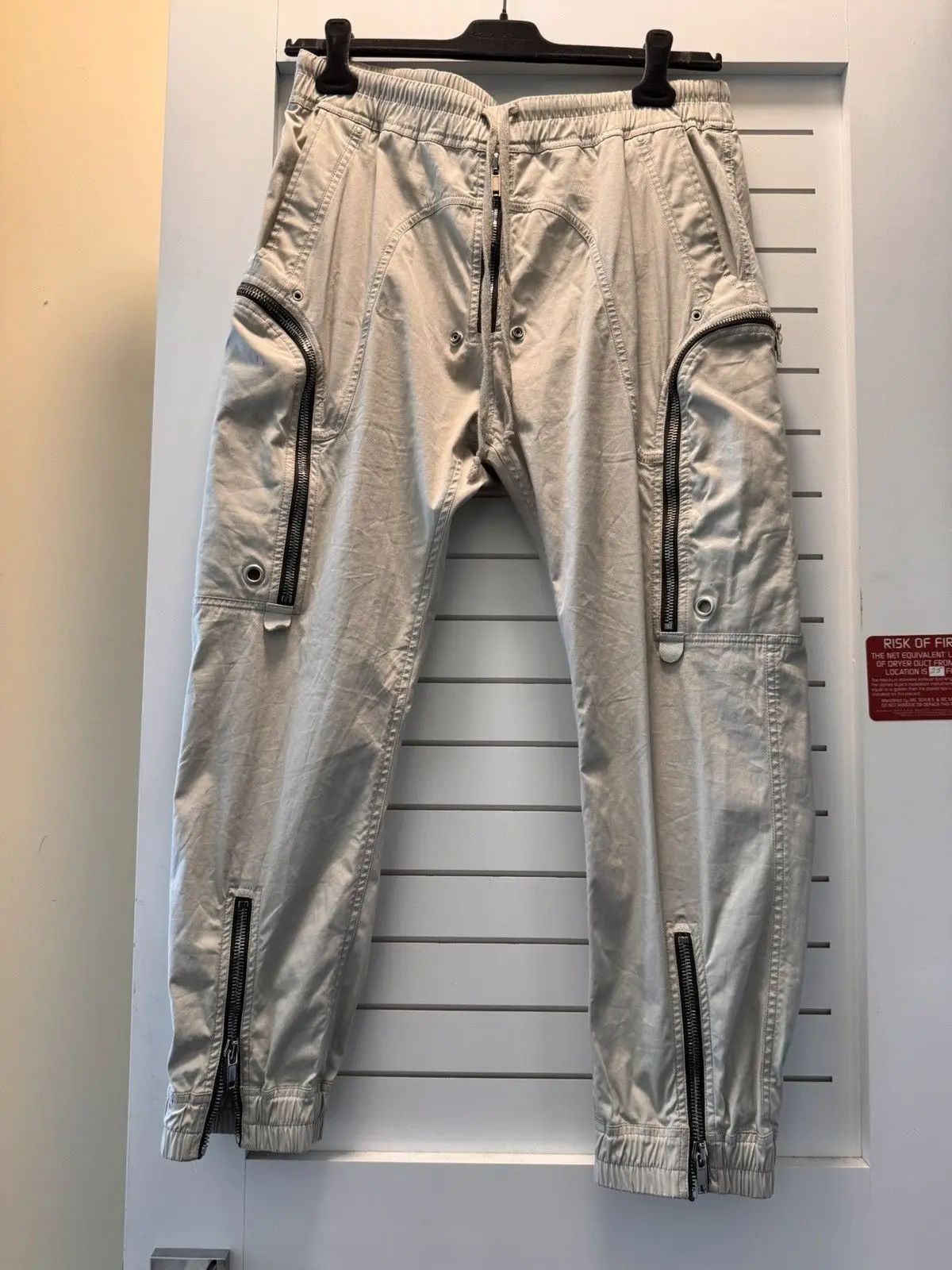 RICK OWENS Grey Bauhaus Cargo Pants