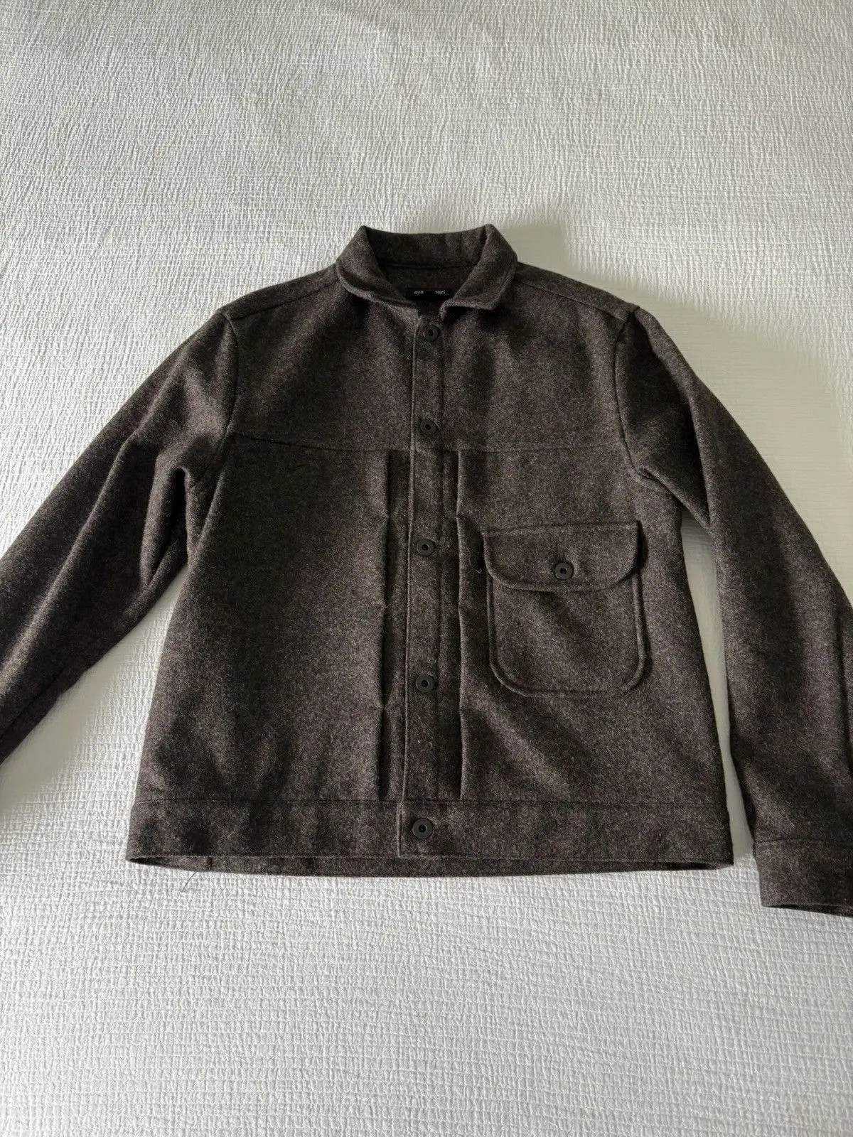 Evan Kinori Brown Wool Jacket