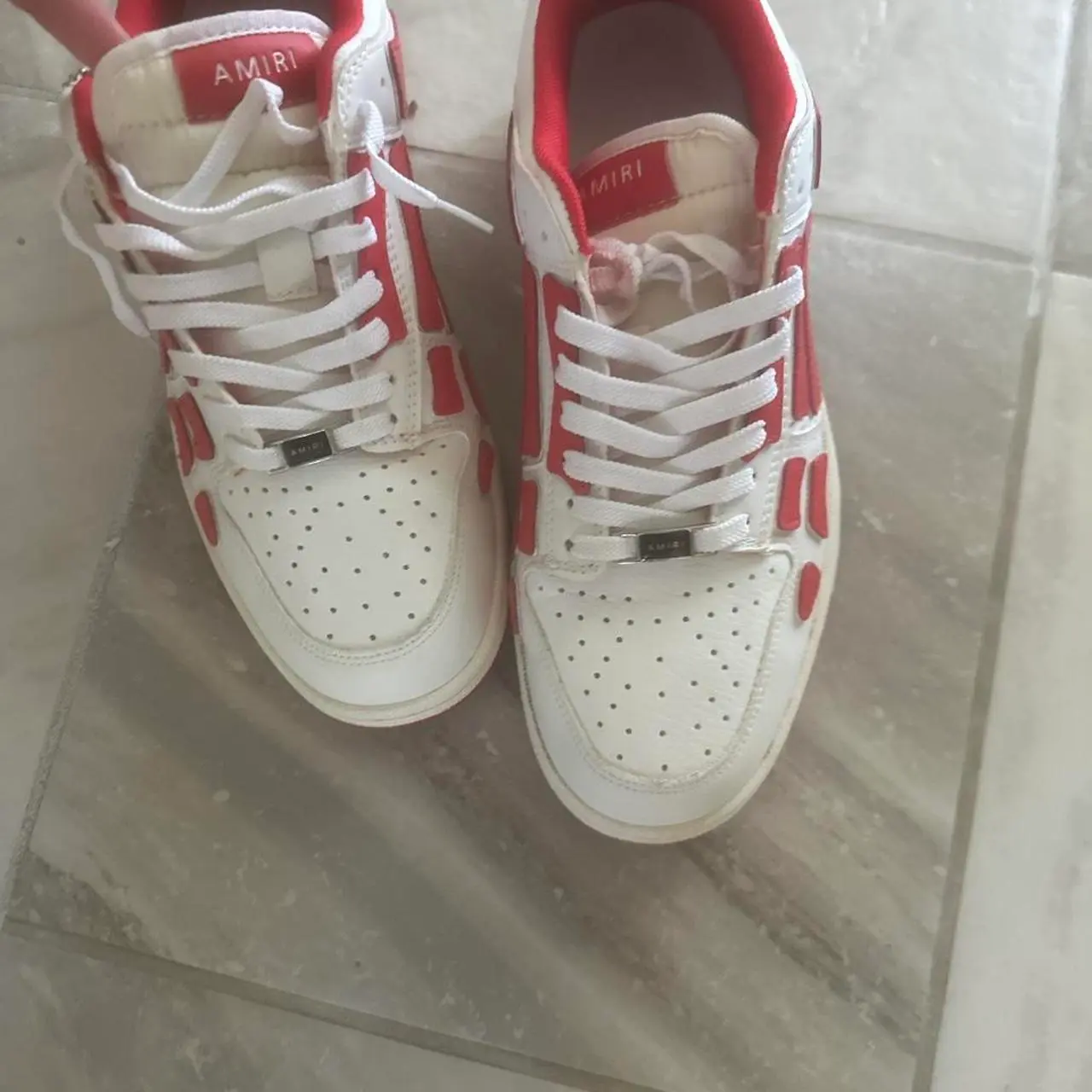 Amiri white sneakers with red accents #luxury #designer