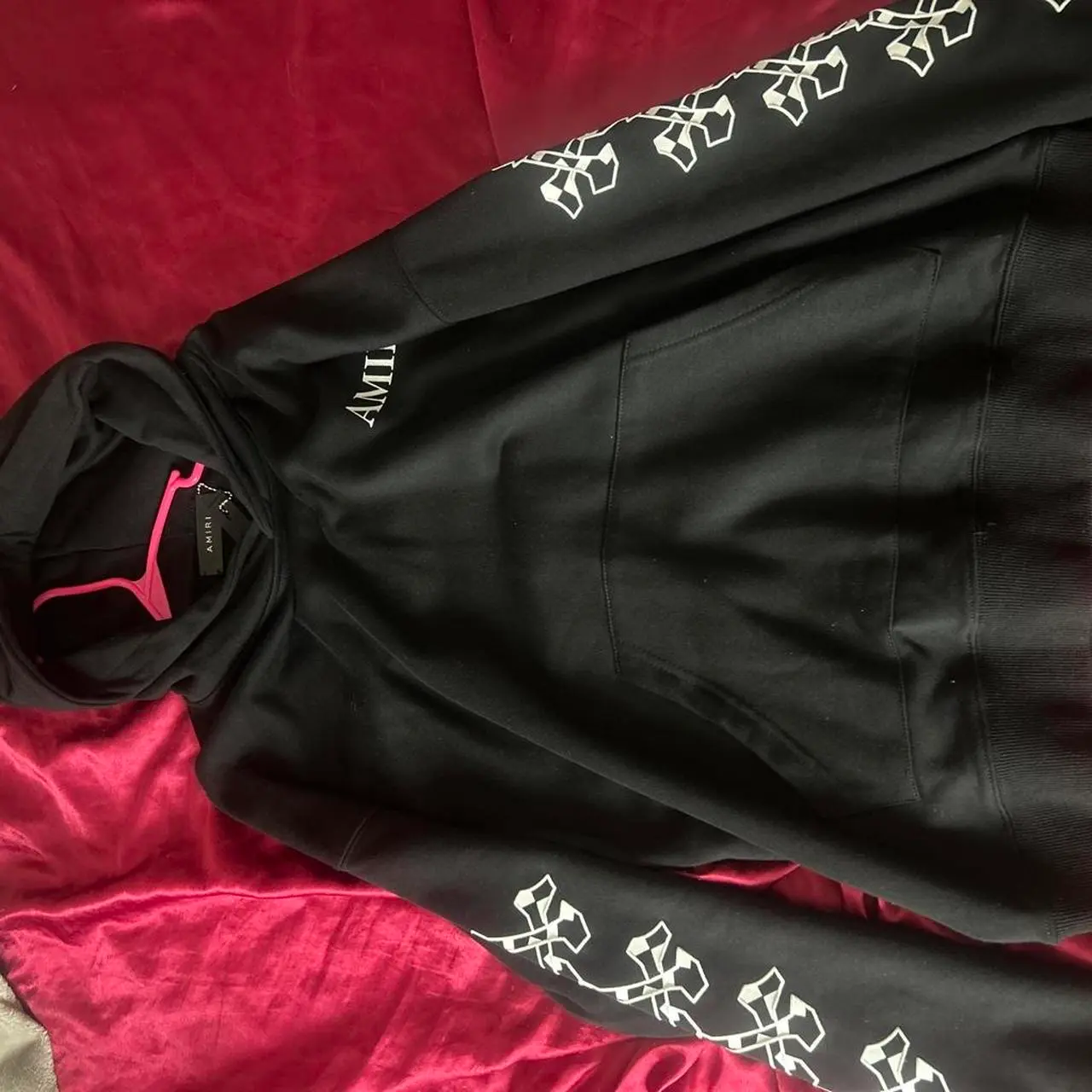 AMIRI black hoodie with white embroidery #luxury #hoodie #designer #amiri
