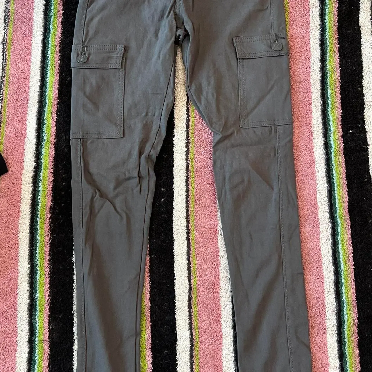 grey and khaki cargo pants
