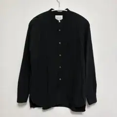 STILL BY HAND バンドカラーシャツ 48 ブラック SH02212