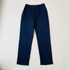 プランテーション　テーパードパンツ　ストレッチ　ウエストゴム(背面)　ネイビー