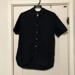 STILL BY HAND 半袖シャツ ボタンダウン ネイビー