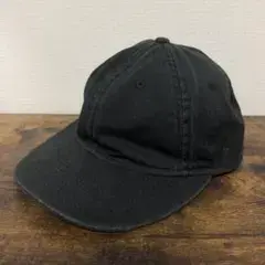 無地 コットン キャップ ブラック